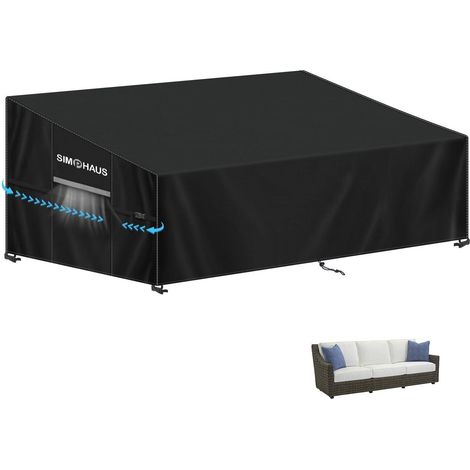 Abdeckplane für Gartensofa 4-Sitzer, wasserdicht, 420D Oxford, 235x85x81/61cm (1/5)