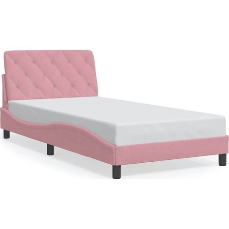 Maison Exclusive - Giroletto senza Materasso Rosa 100x200 cm in Velluto (1/5)