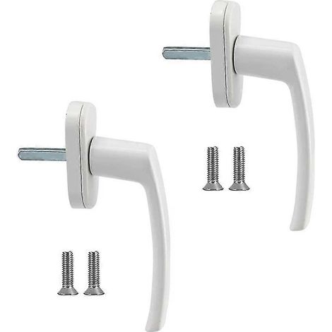 Zweiteiliger Fenstergriff aus massiver Aluminiumlegierung. Weißer Aluminium-Türgriff, passend für Standardfenster und Fenstertüren. (1/5)