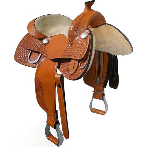 Sella western Triple S Pleasure con arcione full quarter completa di sottopancia