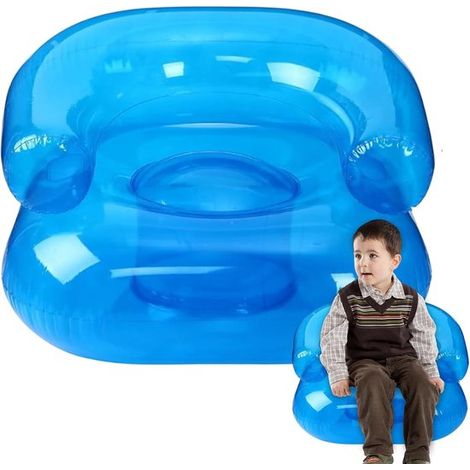 Pouf gonflable, fauteuil gonflable portable pour enfants et adultes, canapé gonflable pour l'intérieur et l'extérieur - Fauteuil gonflable enfant en PVC - 66 x 69 cm (1/2)