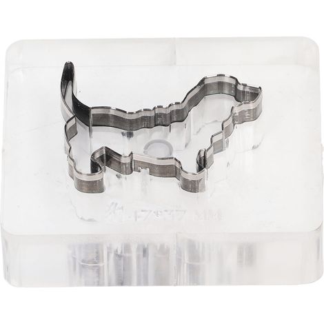 Lot de 2 moules de découpe en acier allié motif chien mignon pour découpage précis de cuir et loisirs créatifs DIY (1/5)