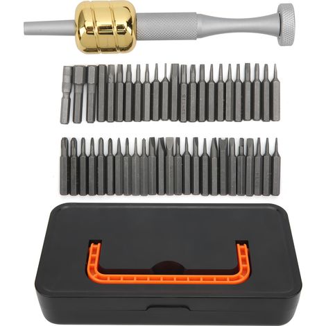 Kit Tournevis Rotatif Multifonction Poignée avec Embouts, Outil de Réparation Manuel (1/5)