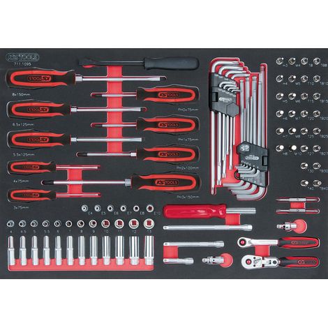 KS TOOLS SCS 1/4" Juego de llaves de vaso 95 pzs. en inserto de sistema 1/1 - 711.1095