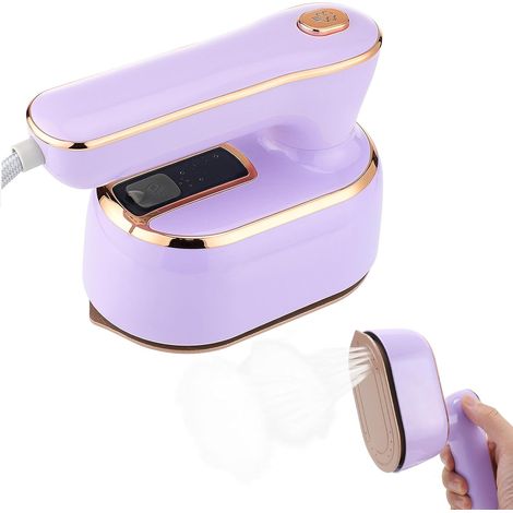 Fer à repasser vapeur portable 1000W, défroisseur à main pour vêtements, repassage sec et humide, chauffe rapide 15s, tête pivotante 180°, mini fer vapeur de voyage pour maison et déplacements (1/5)
