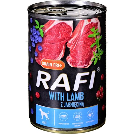 Rafi Pâtée pour chien à l'agneau, en conserve, 400 g (1/2)