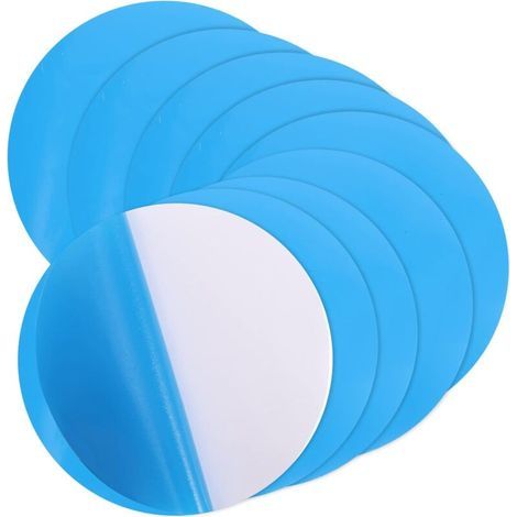 Kit de 10 patchs de réparation vinyle pour piscine – Auto-adhésif PVC 7,5 cm – Répare déchirures et trous sur structures gonflables (1/5)