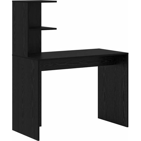 Maison Exclusive - Schreibtisch mit Regal Schwarz Eichen-Optik 10