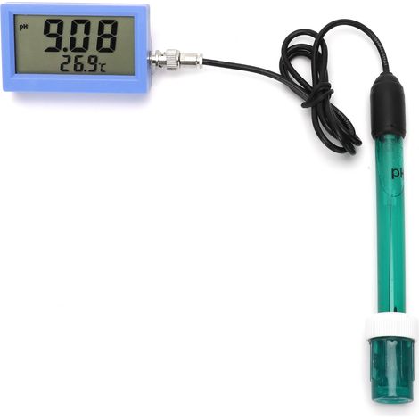 2-in-1 digitaler pH/Temperatur-Analysator für Schwimmbäder, Wasserqualitätstester, 230-240V Netzteil. (1/5)