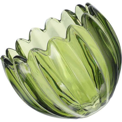 Lampenschirm aus kürbisgrünem Glas, Tischdekoration, handgefertigt, 1er-Set (1/5)