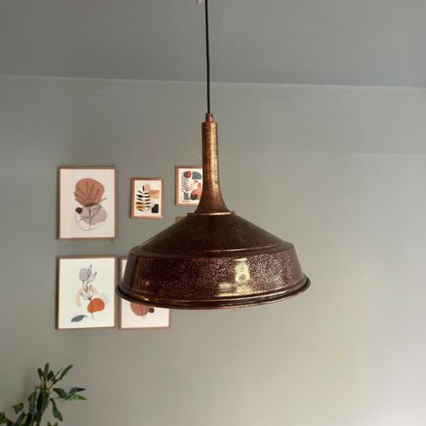 bamyum Asletl-35 Suspension Luminaire Rétro en Metal de 35 cm, Lustre de Salon Vintage, Éclairage de Plafond pour Chambre, Cuisine, Lampe Suspendue (1/5)