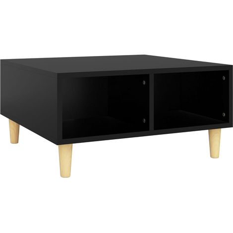 Table basse de salon, Table Café, Noir 60x60x30 cm Aggloméré OIB4399E