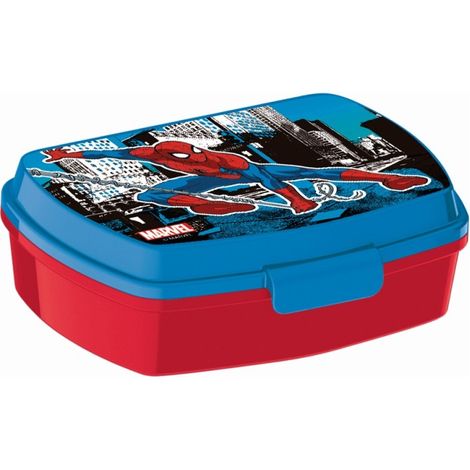 Boîte à Sandwich Spiderman Great power Plastique Rouge Bleu (17 x 5.6 x 13.3 cm)