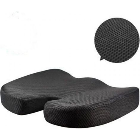 Coussin Chaise Bureau - Coussin Ergonomique et Orthopédique en Mousse à Mémoire de Forme – Noir, Large (1/5)