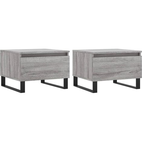 Maison Exclusive - Couchtische 2 Stk. Grau Sonoma 50x46x35 cm Hol
