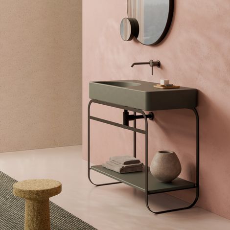 Structure : Noir mat  -  Etagere : Jaune brillant - Struct.101