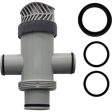 Valve à piston double pour piscine Intex – Raccord de tuyau facile à installer 3,17 cm 3,8 cm Équipement de piscine hors sol (1 ensemble) (1/5)
