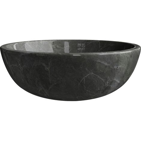Lavabo da appoggio di marmo Colore Nero D40 cm - LAVINO