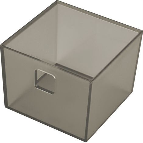 Ninka Banio Behälter 1-fach für Schubladeneinsatz, graphit transluzent 84x84mm