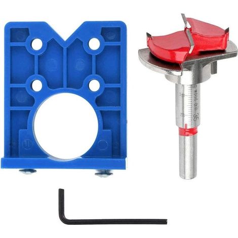 35mm Concealed Hinge Template – Drilling Locator for Cabinet Hinges – Clean, Splinter-Free Cut – Reinforced Polycarbonate (1/5)