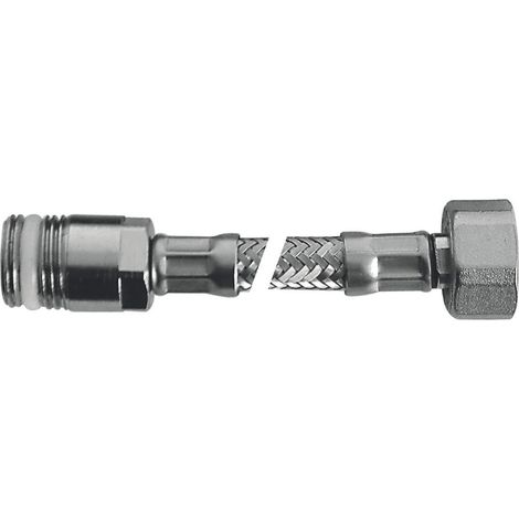 SCELTO DA DESIVERO Flessibile Flex inox con rosone mp 1/2"xf3/8"l.400 codice prod: DSV04722 (1/2)