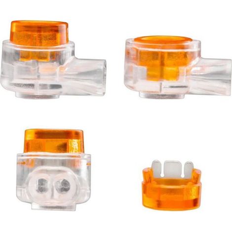 Connecteurs de câble à faible courant - MHY® - Lot de 100 - Connecteur rapide - Pour 2 fils - Câble téléphonique (1/4)
