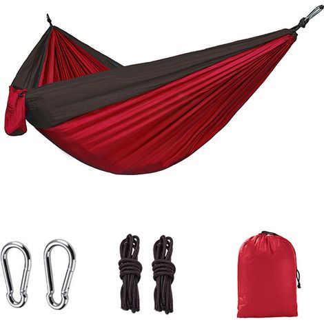 Hamac de camping extérieur 270x140cm en tissu parachute (1/5)