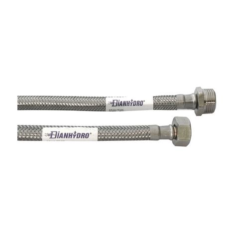 FLESSIBILE INOX MODELLO NORMALE  CM. 100- MF 1/2 x 1/2- DH- pezzi 1