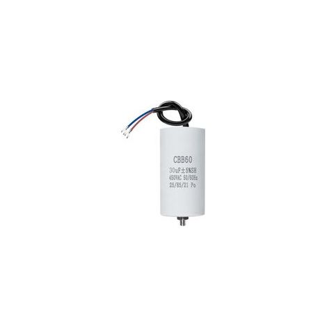 450 V 30 µF 50/60 Hz ANGEEK Kondensator, Anlaufkondensator, Motorkondensator, CBB60 Kondensator, Kondensatoren, mit M8-Anschlüssen, 50 x 106 mm, 30 µF, für Motoren, Poolpumpen, Holzspalter (Packung) (1/5)