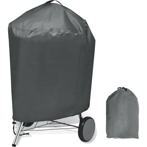 Housse de gril, housse de gril imperméable Oxford 210D, résistante à l'eau et aux UV (Ø77 x 90 cm, gris) (1/5)