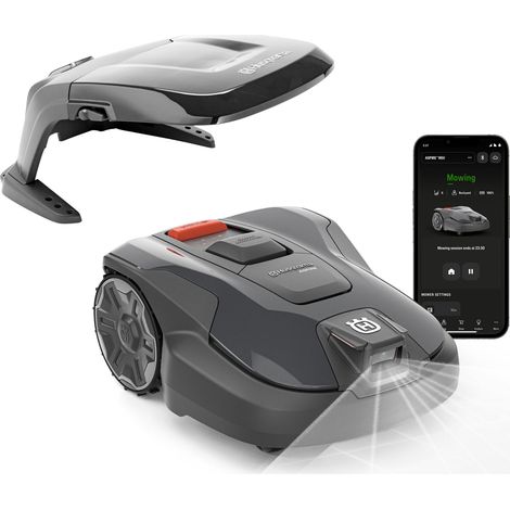 HUSQVARNA Automower® Aspire R6V Mähroboter - ohne Begrenzungskabel, AI Vision, GPS-Navigation, App-Steuerung, virtuelle Zonen, bis 600 m² + Garage