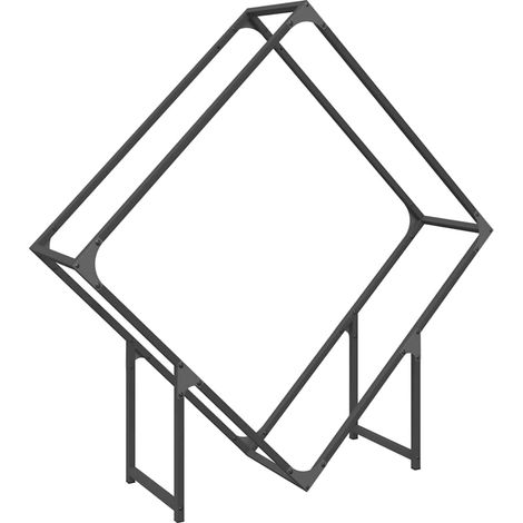 Maison Exclusive - Portant de bois chauffage noir 100x25x100 cm (1/5)