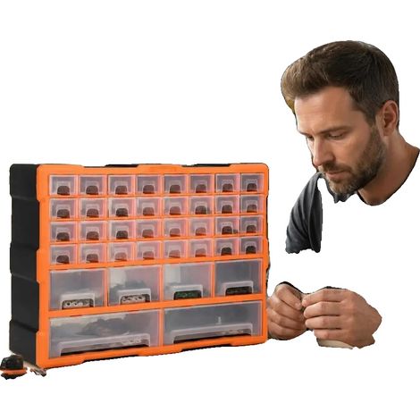 Mehrfach-Schubladen-Organizer, platzsparendes, wasserdichtes Design, Orange (1/2)
