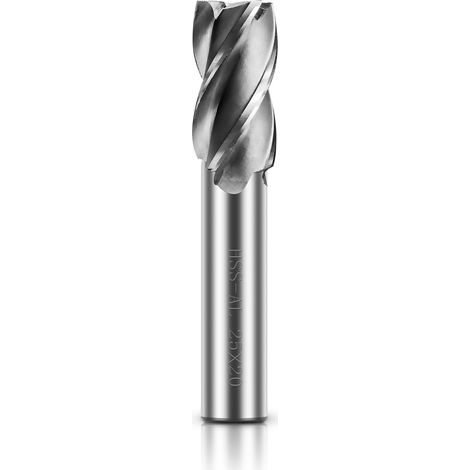 forets à 4 cannelures - 25 mm Fraise en Bout- Ensemble de forets à tige droite HSS CNC pour perceuse - Ensemble d'outils pour bois, aluminium, acier et titane (1/5)