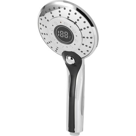 Pommeau de douche G1/2 avec lumière LED 3 couleurs, pulvérisateur de douche à main, accessoire de salle de bain (1/5)