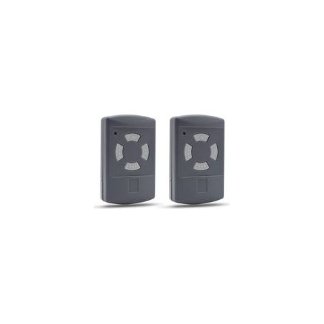Télécommande universelle pour portes de garage – Fréquence 40,685 MHz – Compatible avec modèles HSE2, HSM4, HSM2, HSE4, HS2, HS4 – Bouton gris – Lot de 2 (1/4)