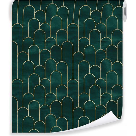 Papier peint géométrique 3D motif décoration murale style industriel – rouleau 0,5 x 10 m intissé Wallarena (1/3)