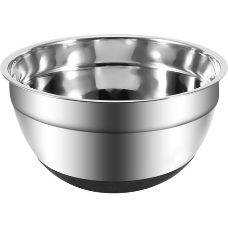 Batteur à œufs en acier inoxydable, bol mélangeur avec base antidérapante en silicone, ustensile de cuisine (1/5)