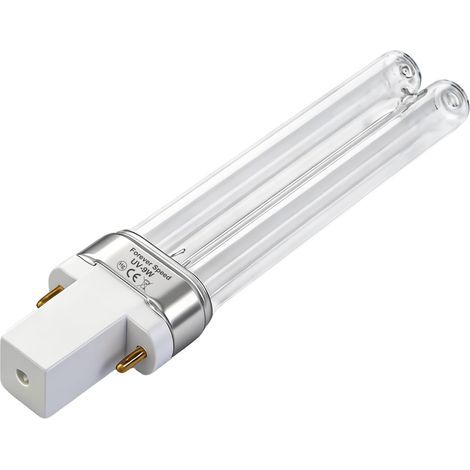 x 9-W-UV-Lampe, G23-Sockel, 145 mm Länge, UVC-Sterilisatorlampe, für Aquarium und Teich (1/5)