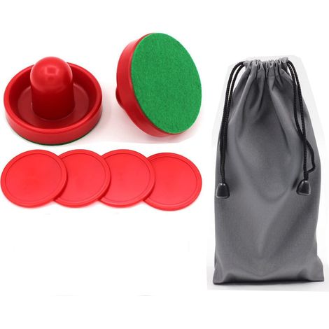 Raquettes et palets de hockey sur air Home Standard, petite taille pour enfants, excellents accessoires de rechange pour poignées de but et poussoirs de tables de jeu (2 poussoirs, paquet de 4 palets) (1/5)
