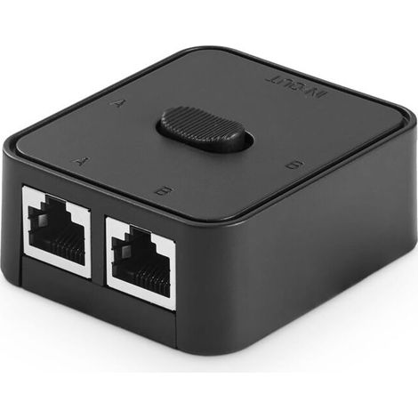 Gigabit-Netzwerkschalter, passiver Ethernet-Selektor, Ein-/Ausgang zu Netzwerk A oder B, manueller Zweiwegeschalter, keine Stromversorgung erforderlich (1/4)