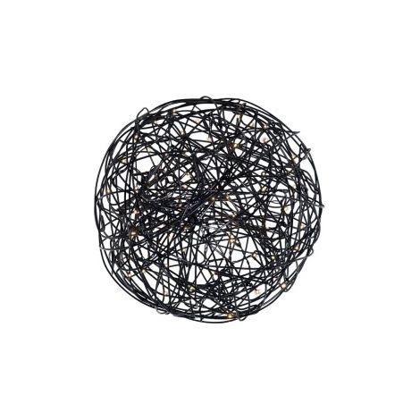 LED-3D Kugel "Trassel", schwarz, Aluminium, 50 cm