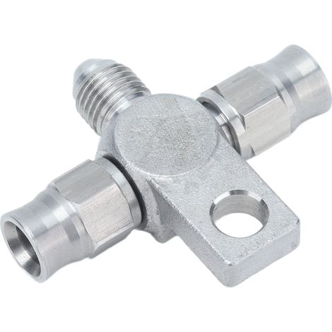 Flexible AN-3 frein tuyau raccord inoxydable extrémité ligne, raccords automobiles haute performance, kit de durite acier, 3/16 pouces, usage course et véhicule. (1/5)