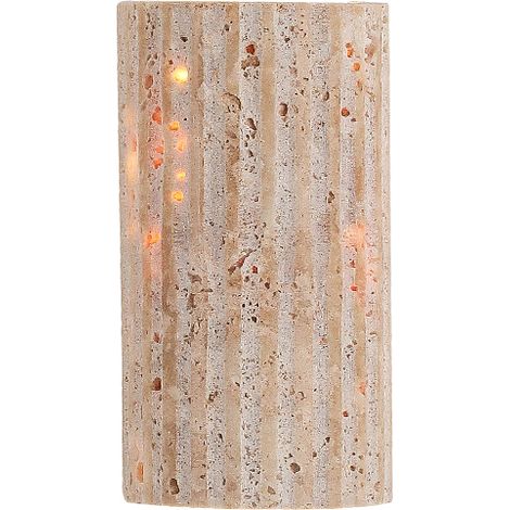 Applique murale créative rétro, plafonnier de style wabi-sabi japonais, travertin beige naturel, spot LED pour allée de salon nordique (1/4)