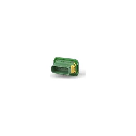 Connettore Heavy Duty Sealed 1.6X0.6 porta maschio 18vie verde