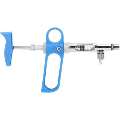 Vvikizy Seringue d'Injection pour Bétail Professionnelle - Ajustable - 2ml pour Vaches, Chèvres, Volailles avec 2 Aiguilles (1/3)