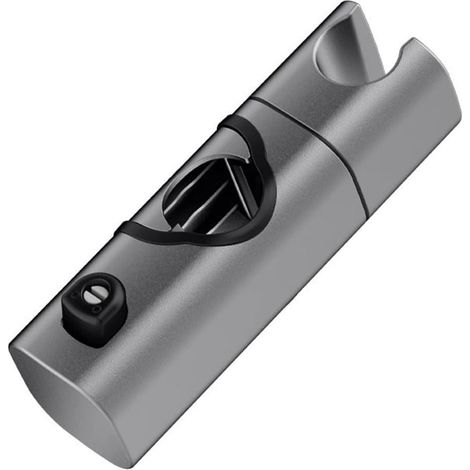 Support de pommeau de douche réglable pour tuyaux de 20 à 25 mm, fixation sécurisée, support rotatif à 360°, revêtement en résine antidérapante, installation sans outil, ABS chromé noir et argent pour (1/5)