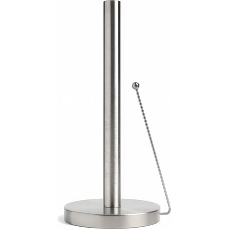 Porte Essuie-Tout sur Pied- Support Rouleau Stable avec Bras Anti-Roulement - Dérouleur Papier Cuisine Moderne - Accessoire Essuie-Tout Pratique et Élégant (Argent) (1/5)