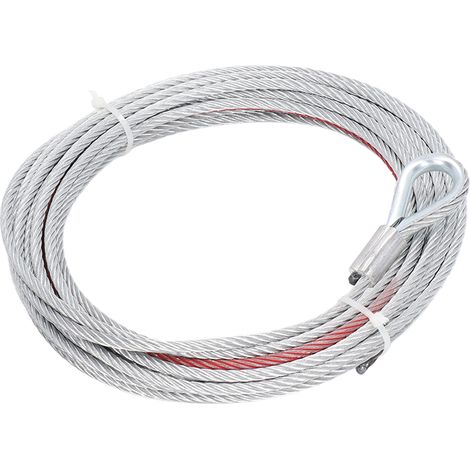 Treuil câble en acier inoxydable 5,5mm, 10m, capacité 4500LBS, pour remorquage et treuillage (1/5)