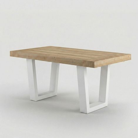 Tavolo allungabile moderno gambe bianche 10 persone 140/220-90 Tokyo - Rovere (1/5)